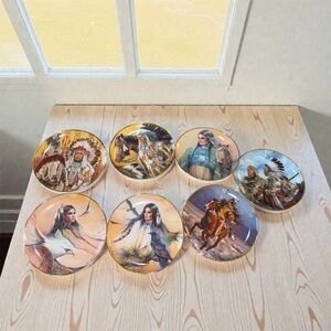 Bundle! 7  Franklin Mint Native American Collector Plates Limited Edition